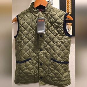 Brooks Brothers Boys Puffy Vest Olive Green size M